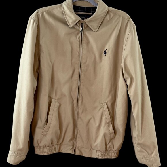 POLO RALPH LAUREN Swing Top Sports Jacket Size S Tan / Navy Polo 41381 - Picture 1 of 8